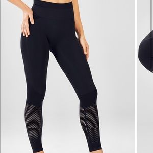 Fabletics high-waisted seamless mesh leggings